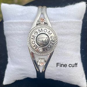 Silver mom sport fine cuff